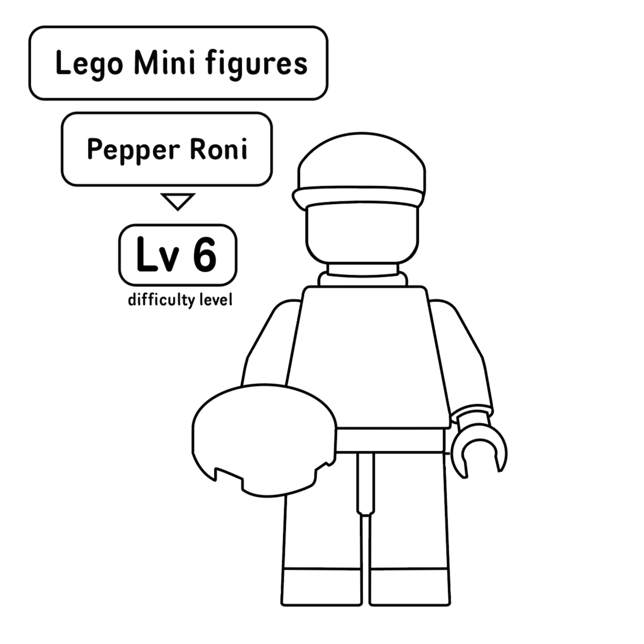 Lego Pepper Roni Minifigure Stained Glass Pattern PDF File