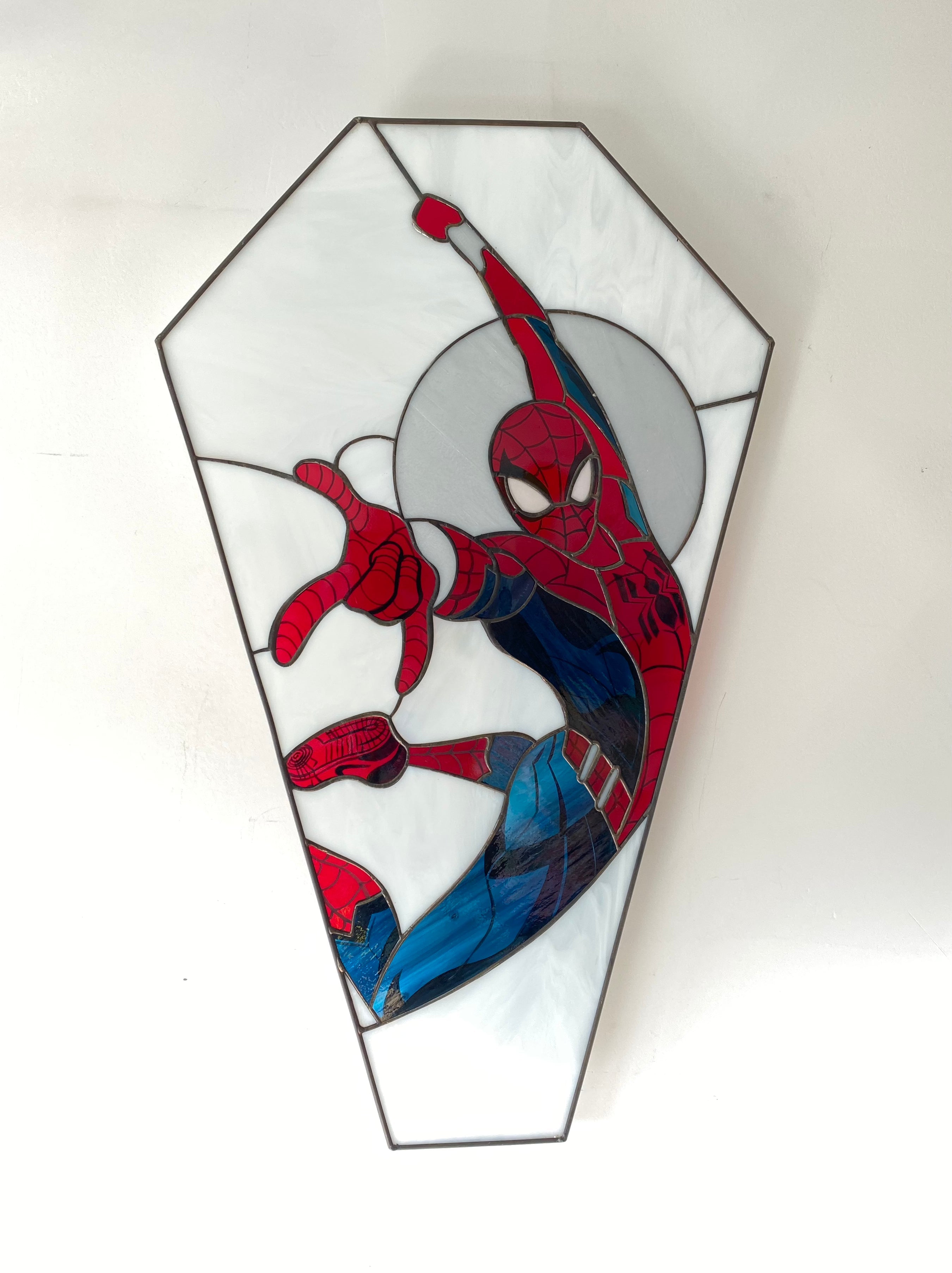 SpiderMan Inspired Stained Glass Art Stained Glass Geek
