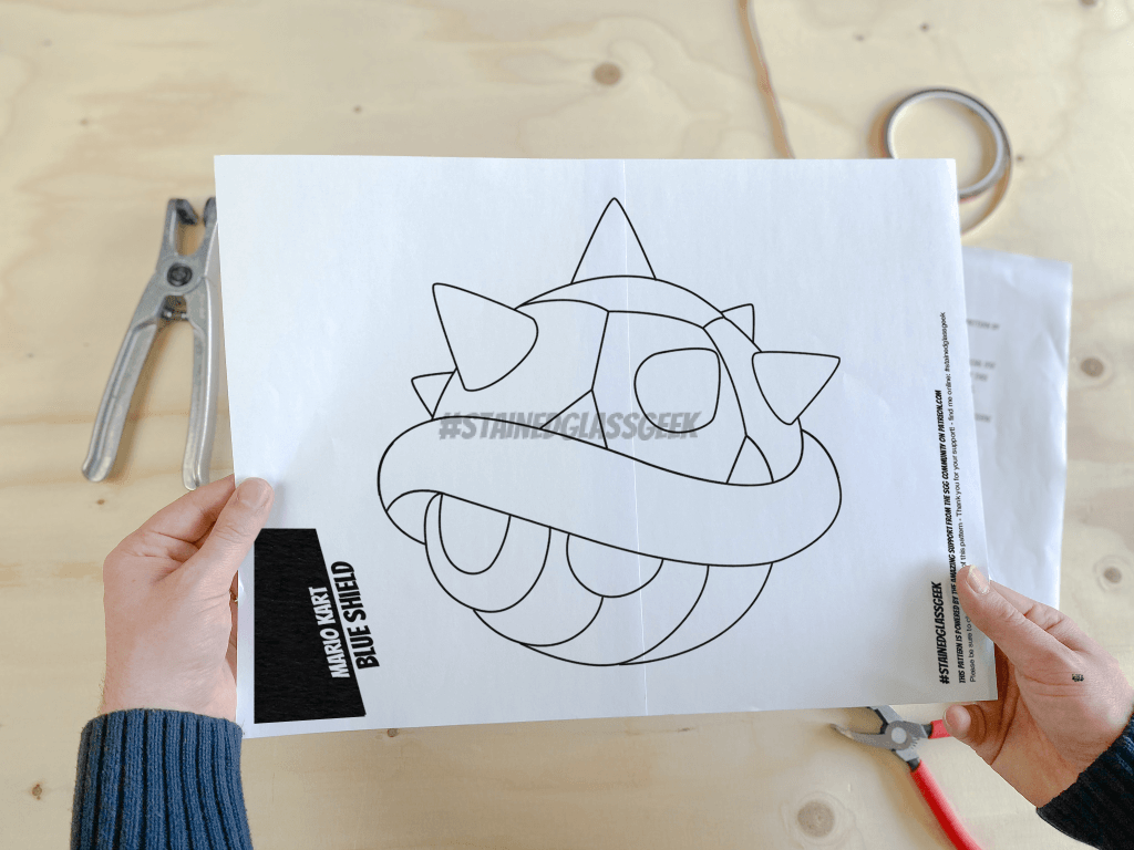 Spiny Shell Inspired Stained Glass Pattern - Digital Download spiny-shell-inspired-stained-glass-pattern-digital-download