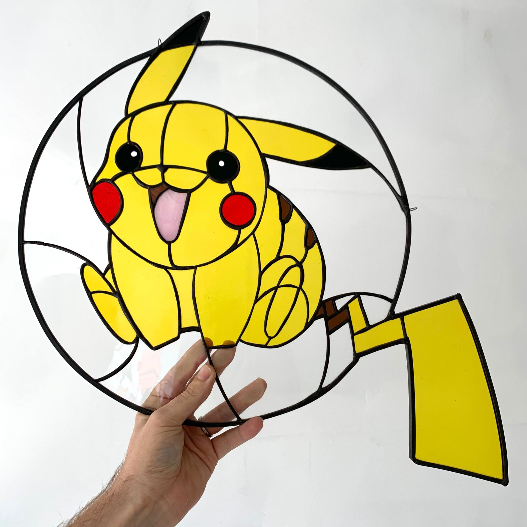 Pikachu stained glass art