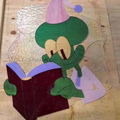 Reading Squidward Inspired Stained Glass Art
