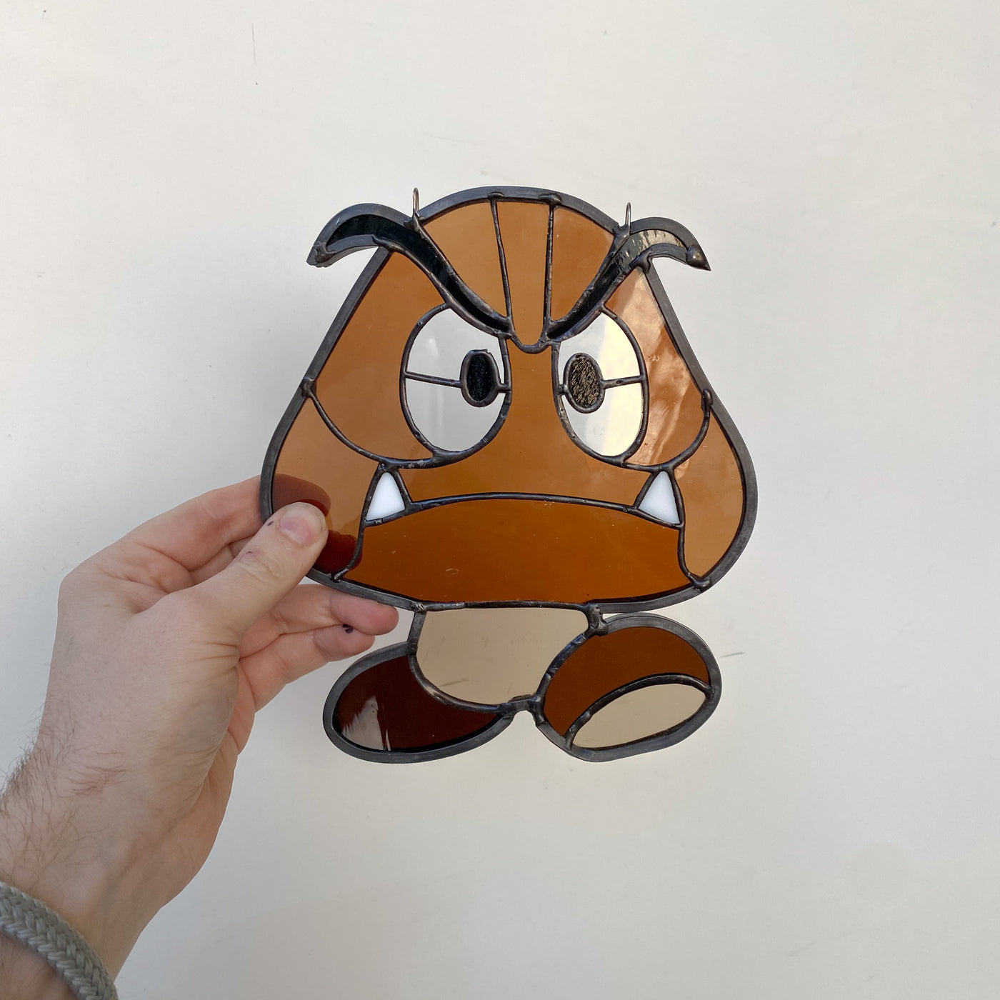 goomba stained glass sun-catcher