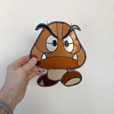 goomba stained glass sun-catcher
