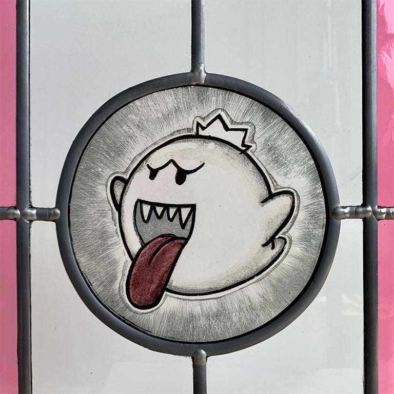 King Boo Inspired Stained Glass Panel