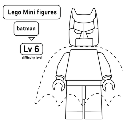 lego batman minifigure stained glass pattern