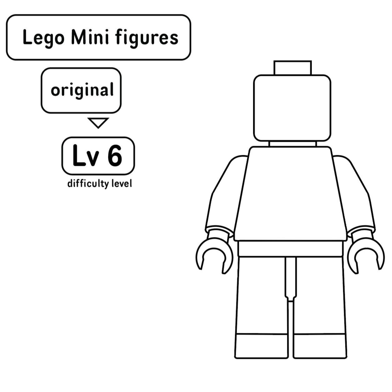 Lego Bob Minifigure Inspired Stained Glass Pattern - PDF File