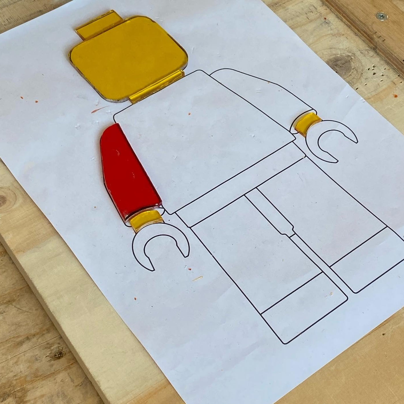 lego bob minifigure stained glass art_2