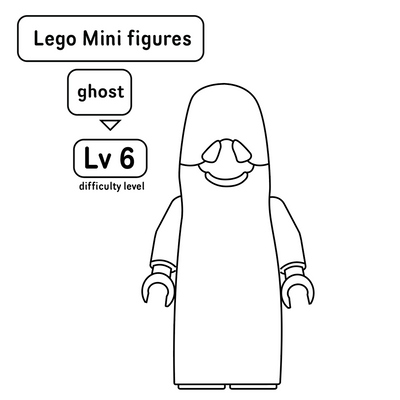 lego ghost minifigure stained glass pattern