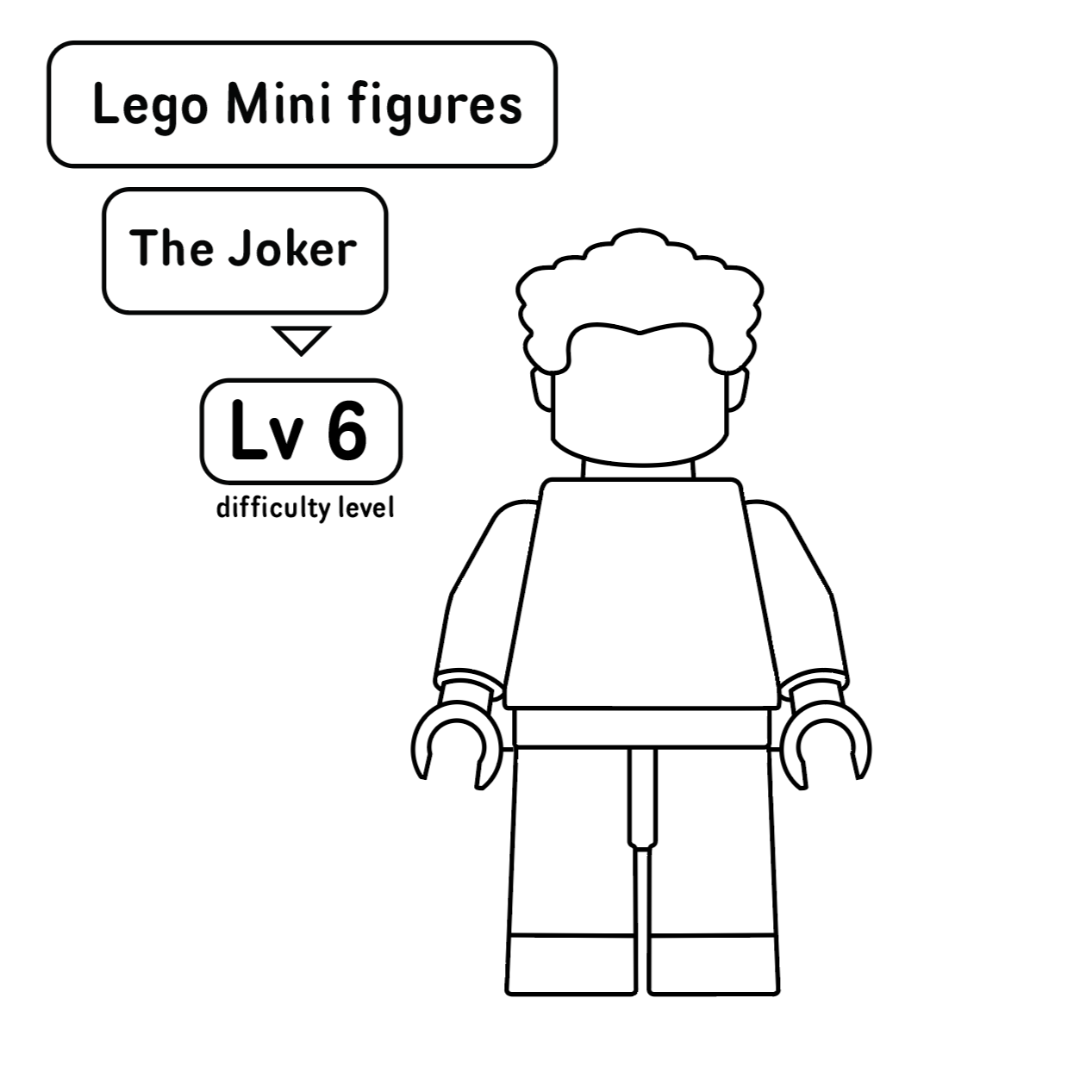 lego joker minifigure stained glass pattern