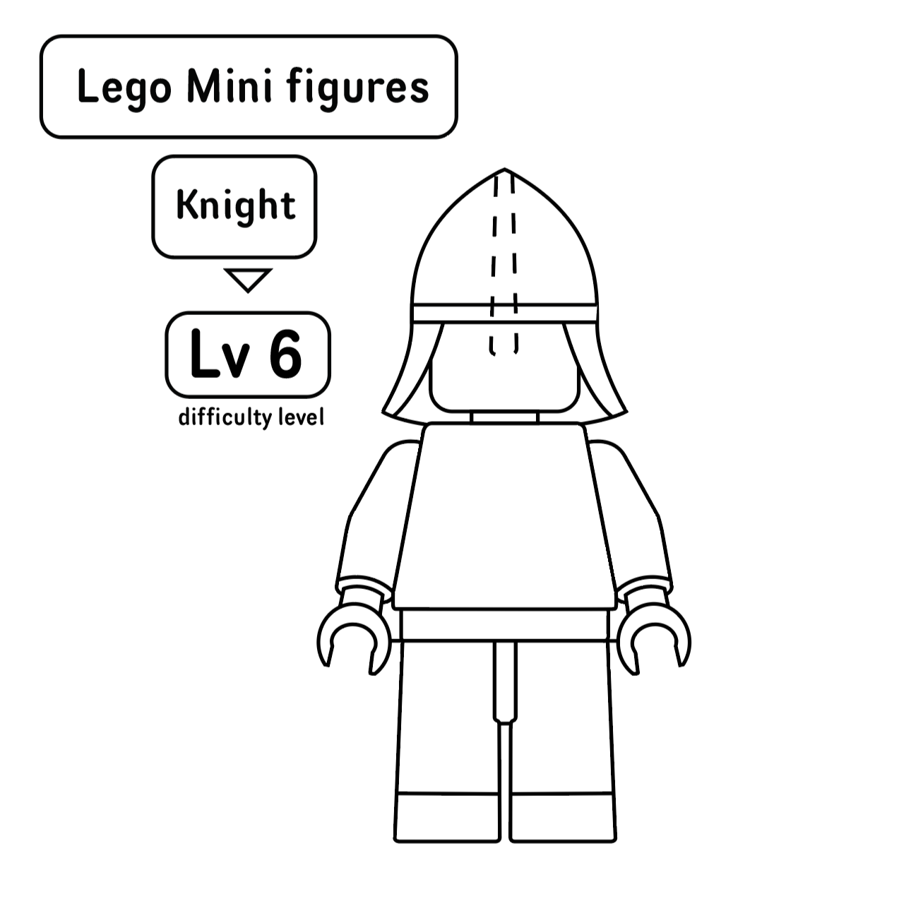 Knight Minifigure Inspired Stained Glass Pattern