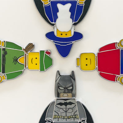 stained glass lego minifigures 