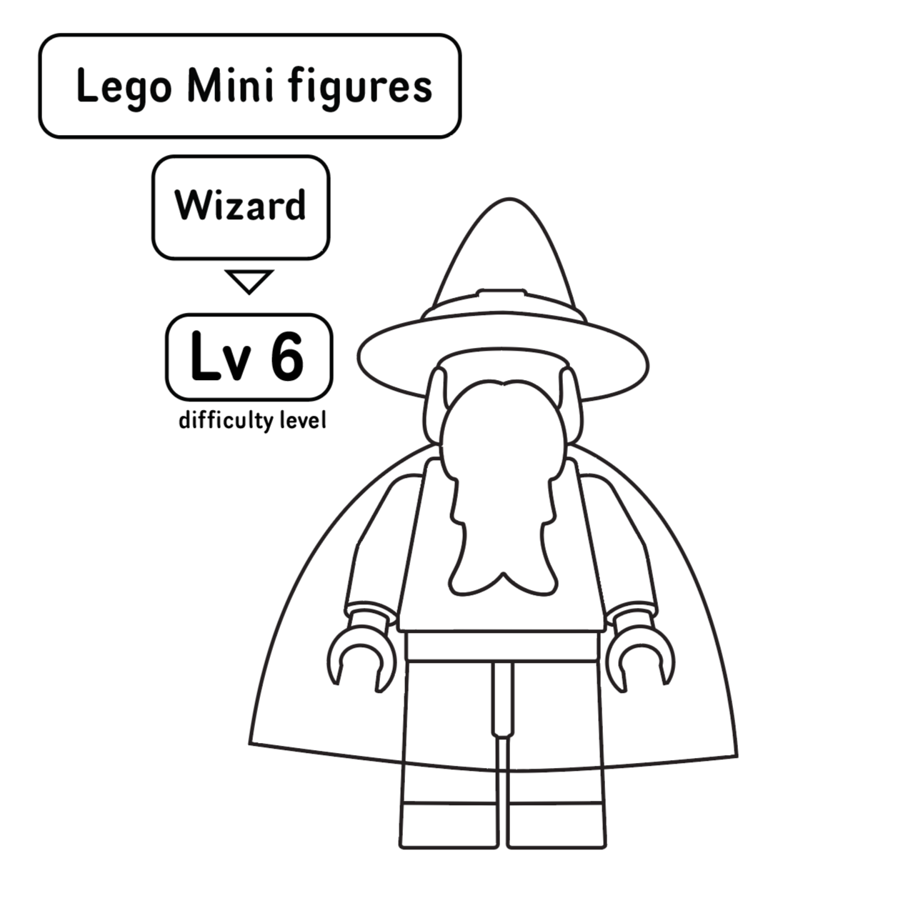 Wizard Minifigure Inspired Stained Glass Pattern