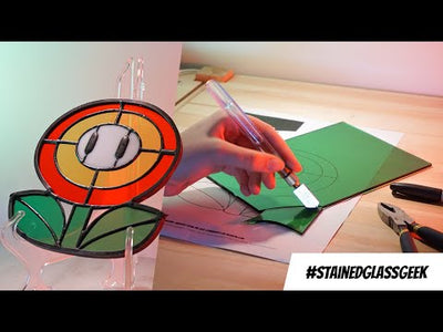 Fire Flower Inspired Stained Glass Art