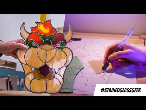 Bowser Inspired Stained Glass Art
