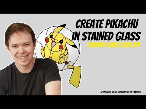 Pikachu Inspired Stained Glass Art