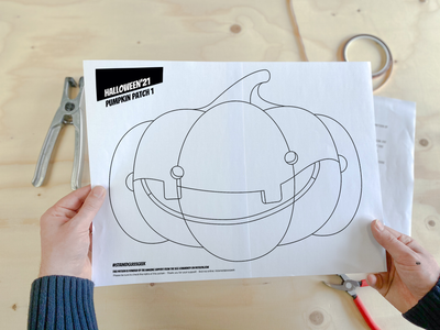 Halloween Pumpkin Stained Glass Pattern