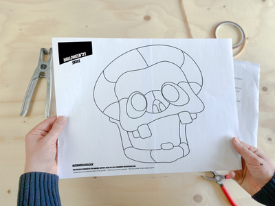 Halloween Skull (2021) Stained Glass Pattern