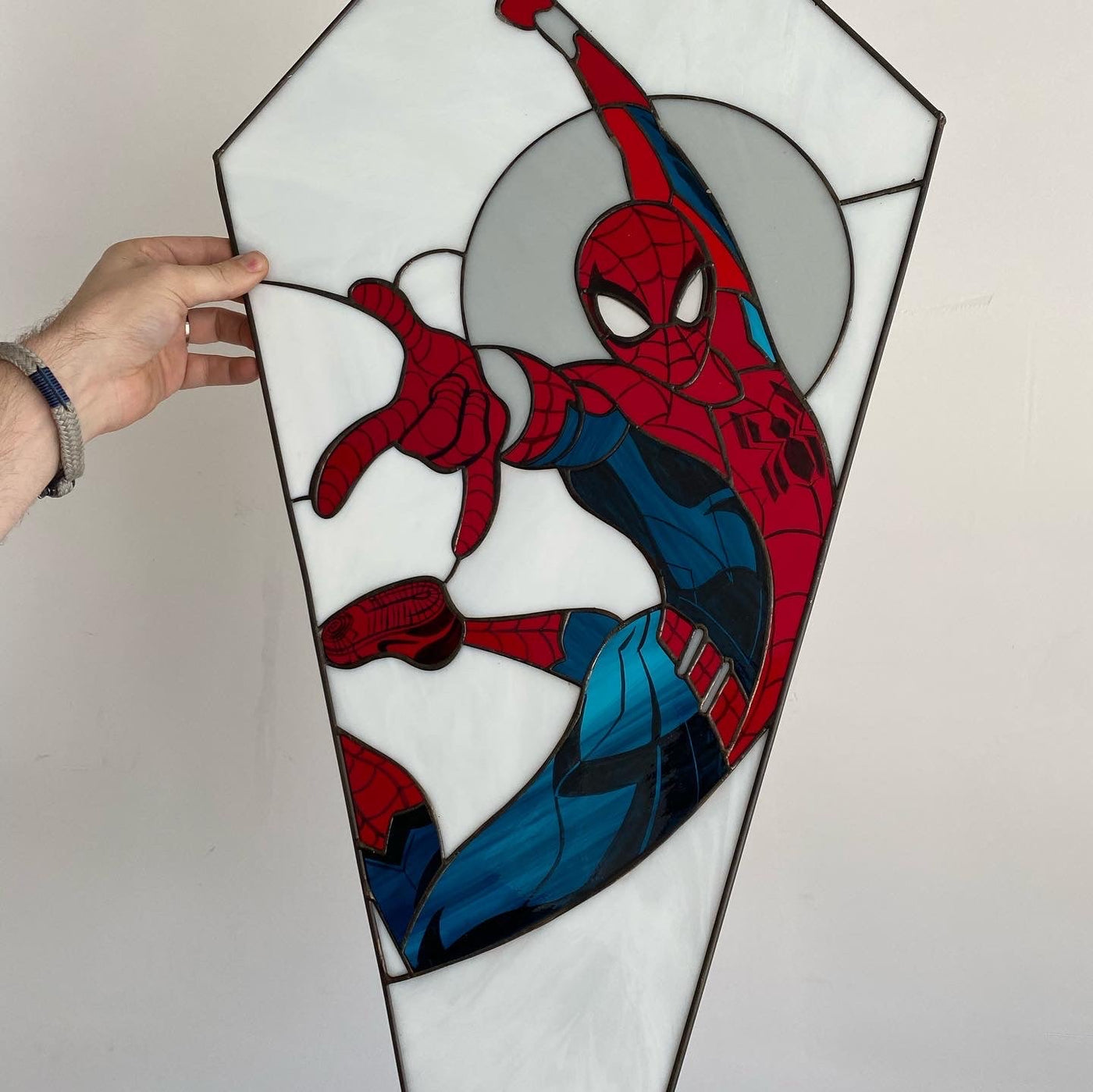 Heroes Never Die - Spider-Man Inspired Stained Glass Art