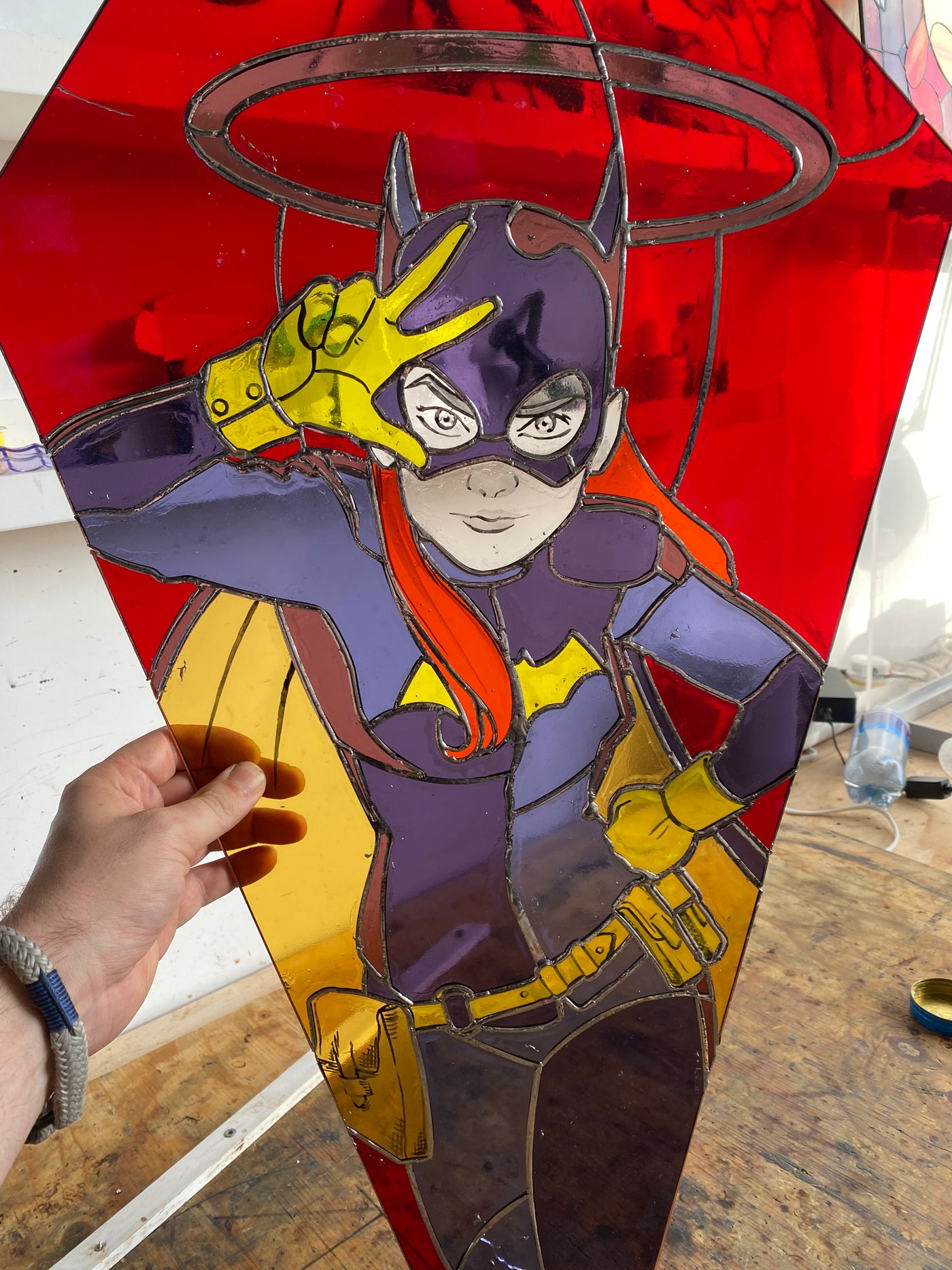 Heroes Never Die - Batgirl Inspired Stained Glass Art