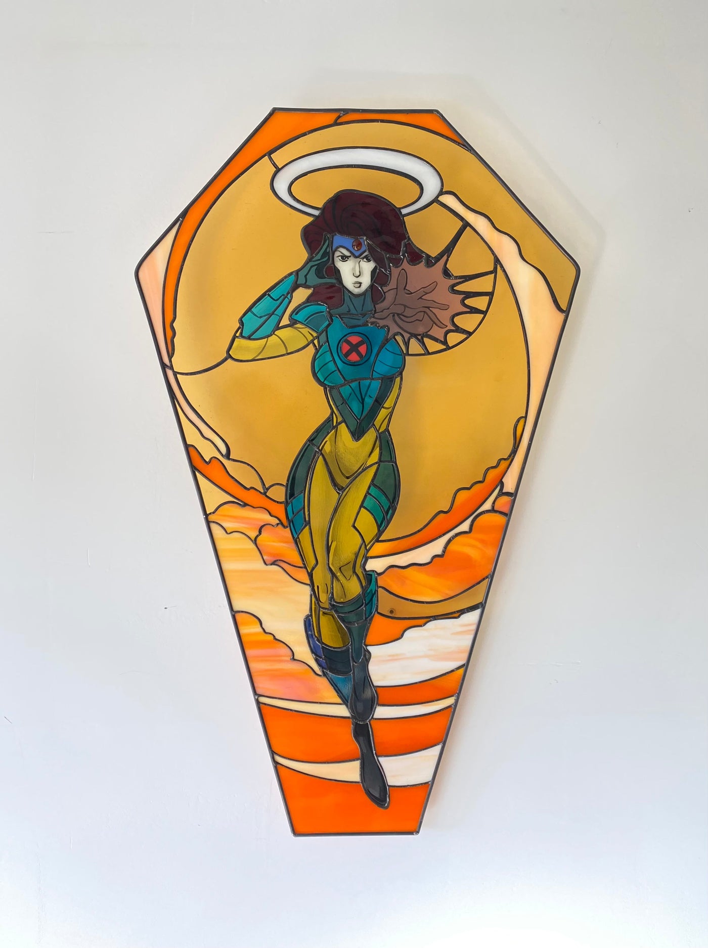 Jean GreyHeroes Never Die - Jean Grey Inspired Stained Glass Art_1