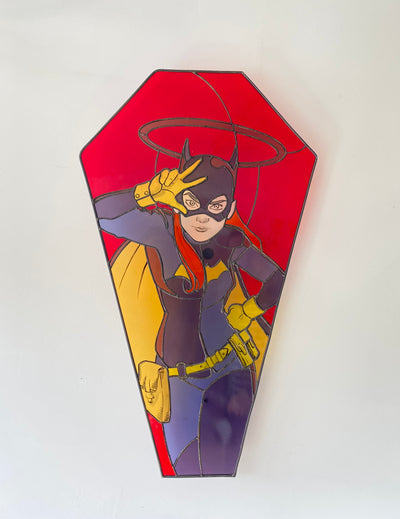 BatgirlHeroes Never Die - Batgirl Inspired Stained Glass Art