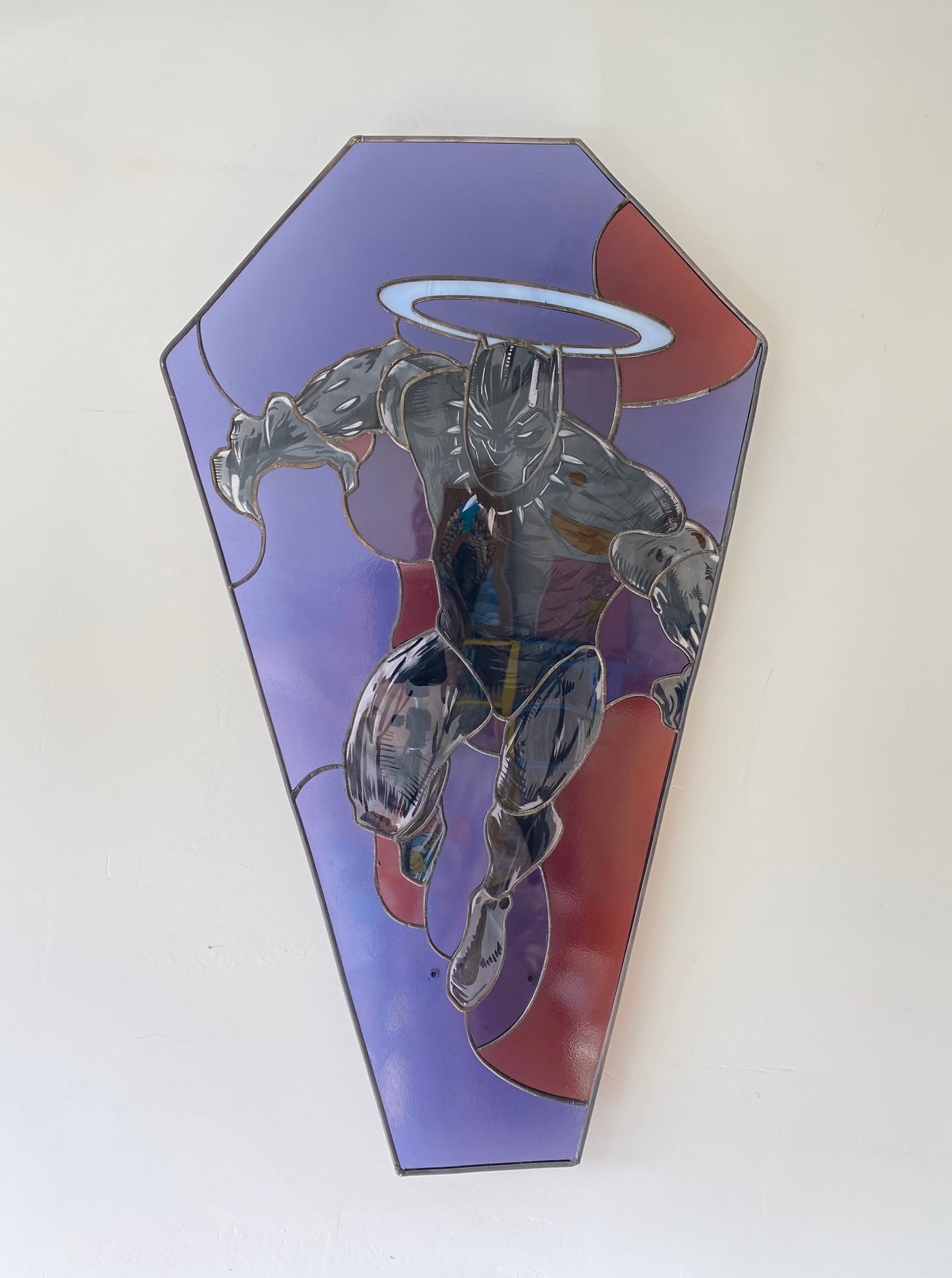 Heroes Never Die - Black Panther Inspired Stained Glass Art