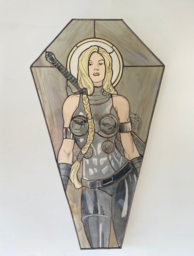 Heroes Never Die - Valkyrie Inspired Stained Glass Art_1