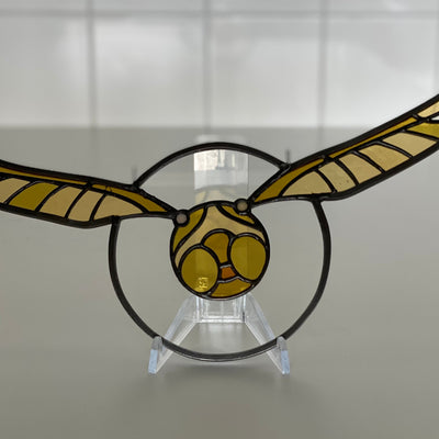 Golden Snitch Inspired Stained Glass Art_2