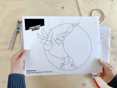 Johnny Bravo Inspired Stained Glass Pattern