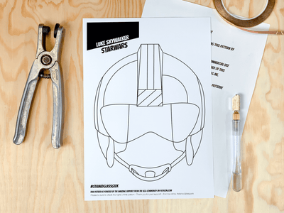 Luke Skywalker's Helmet Inspired Stained Glass Pattern