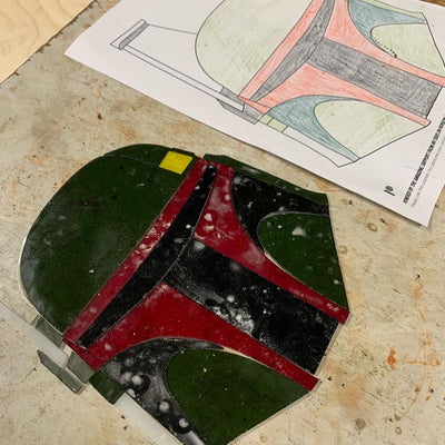 Boba Fett's Helmet Stained Glass Suncatcher 3