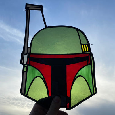 Boba Fett's Helmet Stained Glass Suncatcher 5