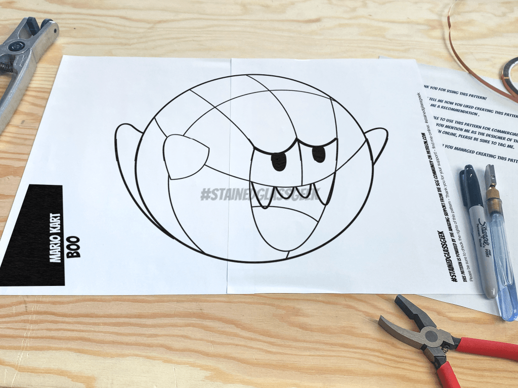 Boo Inspired Stained Glass Pattern