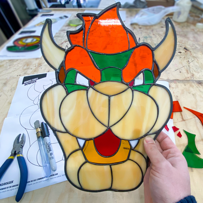 Super Mario Bowser Stained Glass Suncatcher 2