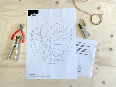 pokemon butterfree a2 round stained glass pattern pdf