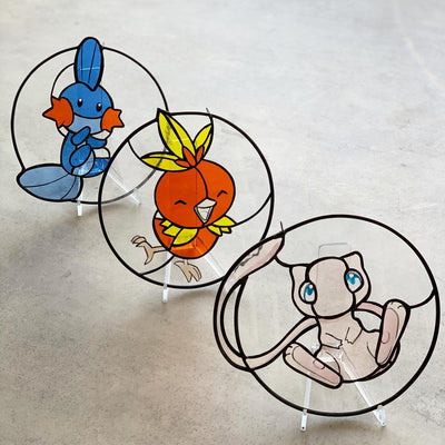 cute pokemon stained glass suncatchers 