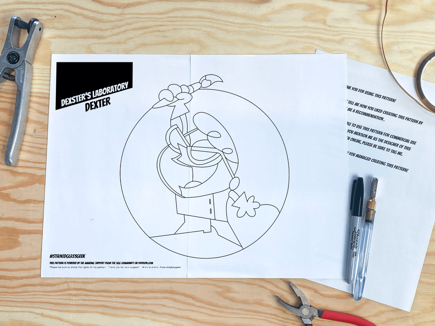 dexter's laboratory a3 round stained glass pattern pdf 