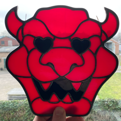 Bowser (In Love) Game Over Inspired Stained Glass Art