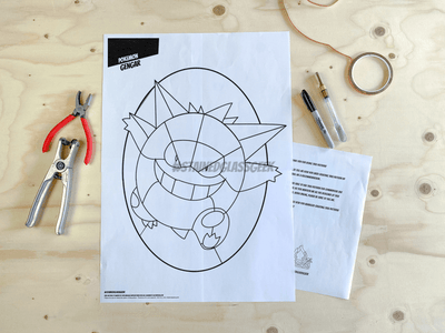 Gengar Inspired Stained Glass Pattern