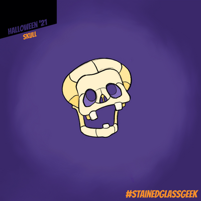 Halloween Skull (2021) Stained Glass Pattern