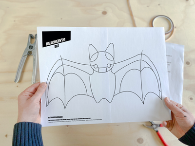 halloween bat a3 stained glass pattern pdf 1