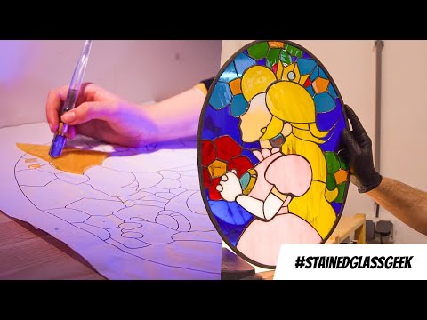Princess Peach (N64) Inspired Stained Glass Pattern