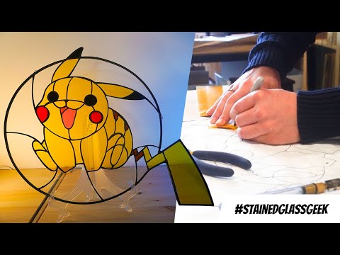Pikachu Inspired Stained Glass Pattern