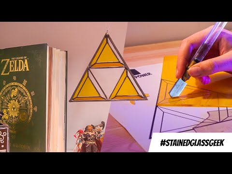 The Legend of Zelda's Triforce Inspired Stained Glass Pattern