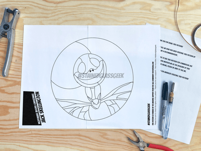 Jack Skellington Inspired Stained Glass Pattern
