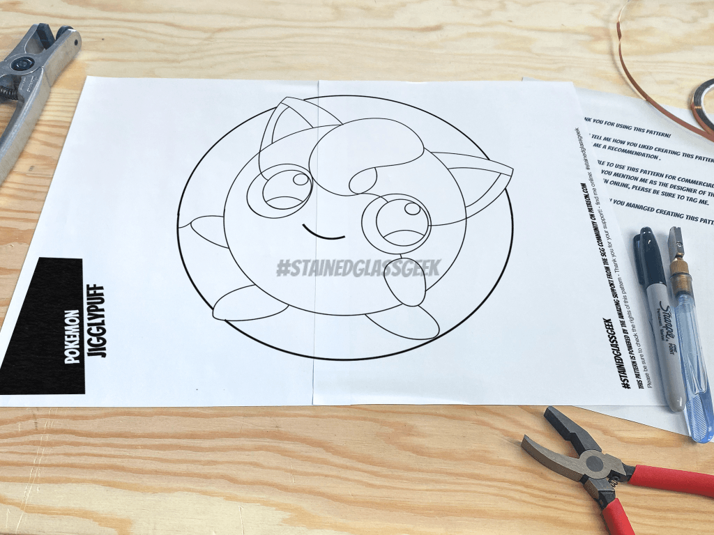 Jigglypuff Inspired Stained Glass Pattern
