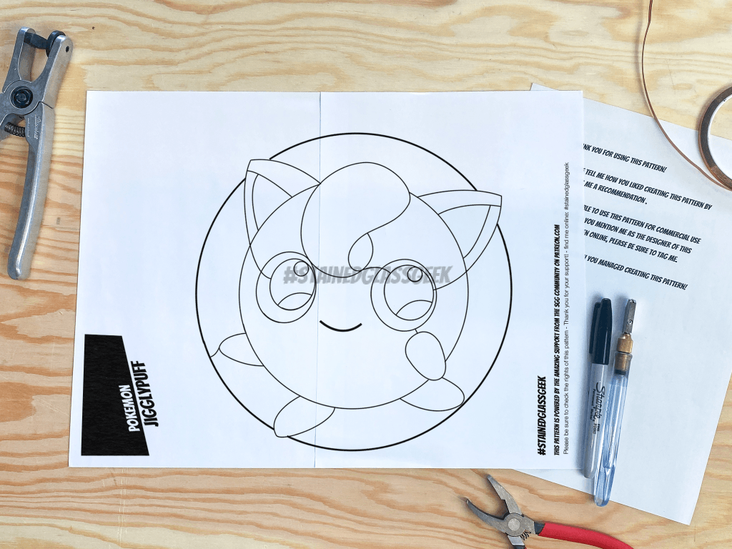Jigglypuff Inspired Stained Glass Pattern