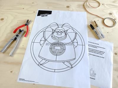 King Kai Inspired Stained Glass Pattern