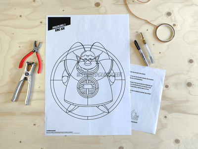 King Kai Inspired Stained Glass Pattern