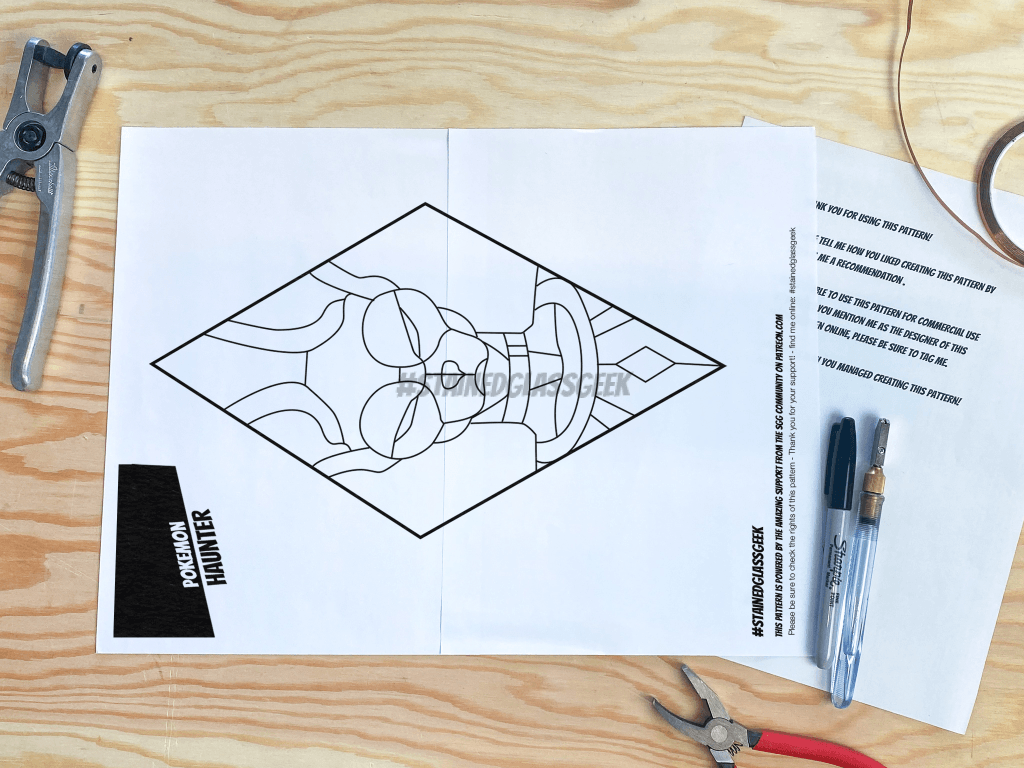 Lord Beerus Inspired - Stained Glass Pattern